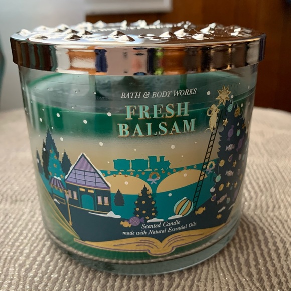 NWT Bath & Body Works 3-Wick Candle Fresh Balsam - Picture 2 of 9